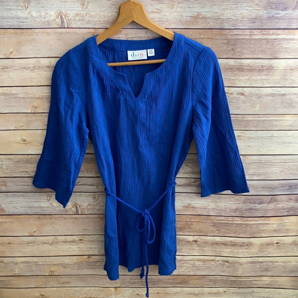 🎈Sale🎈D & Co.  Tunic With Rope Belt  And 3/4 Sleeves